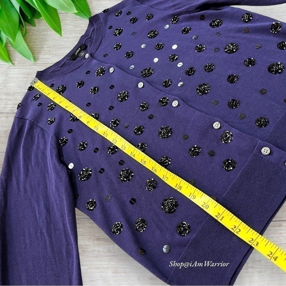 J.Crew sequin cluster button front crewneck cardigan *shop@iamwarrior - Picture 6 of 8